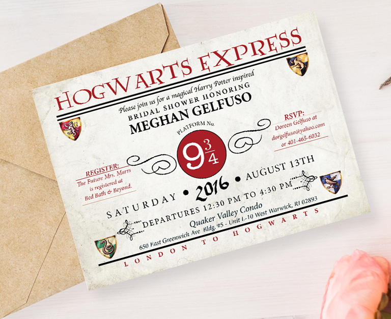 Harry Potter Bridal Invitation
